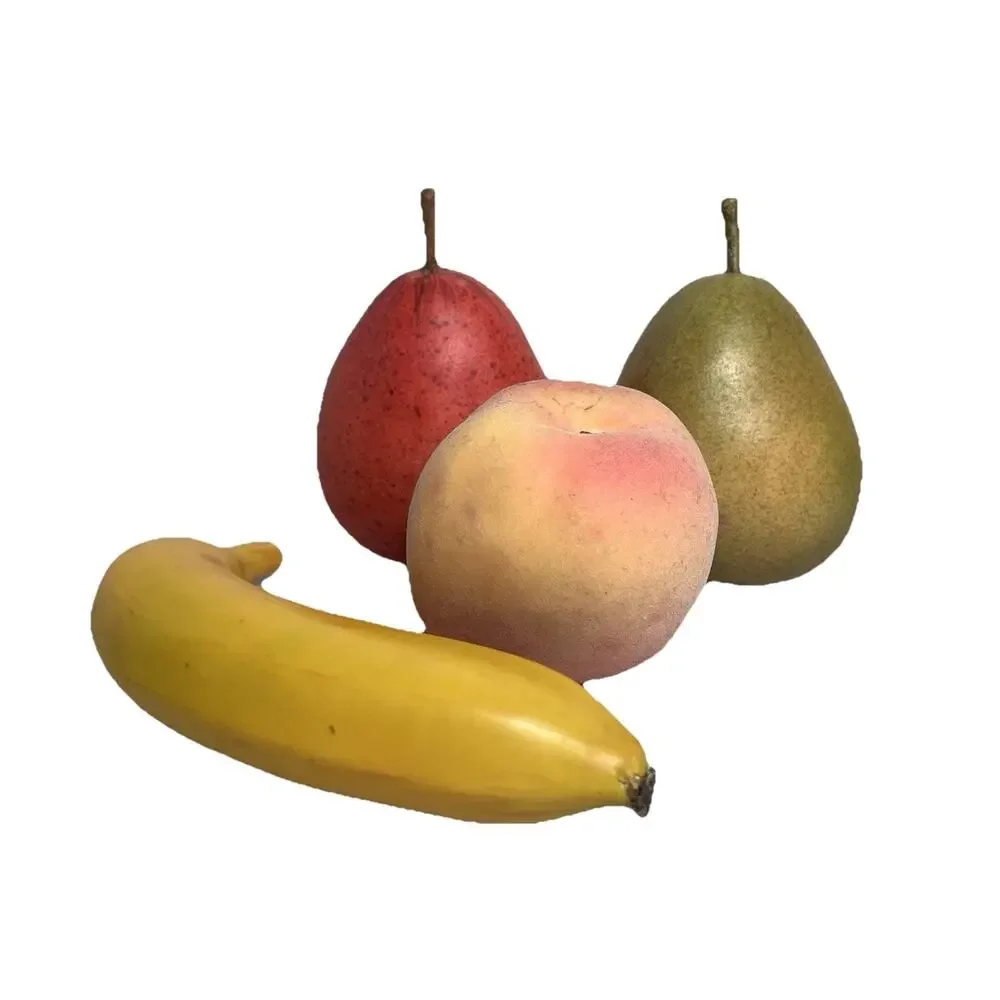 Vintage Faux Food Fruit Display Movie Prop Realistic Display BANANA PEAR PEACH
